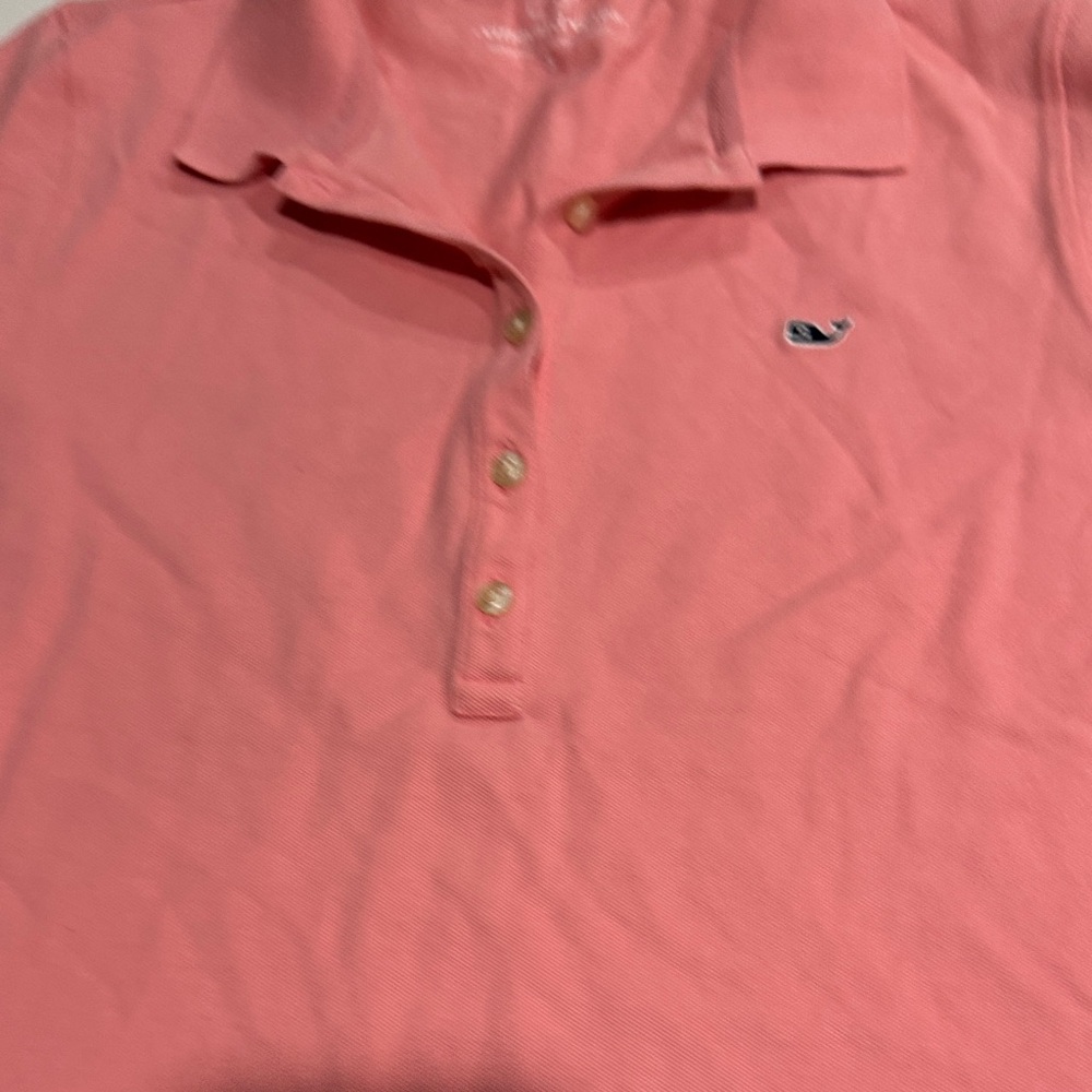 Vineyard Vines Coral Polo and Dark Blue Long Sleeve womens - Picture 2 of 4